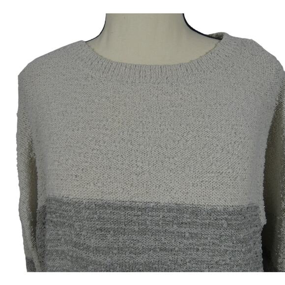 Knox Rose Women's XL Sweater Popcorn Texture Striped Stretchy Casual - Picture 2 of 9